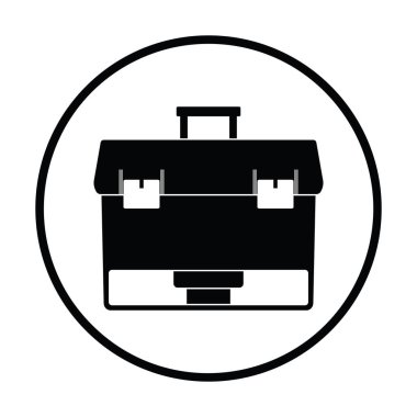 Balıkçılık simge kutusunu açtım. İnce daire tasarım. Vektör çizim.