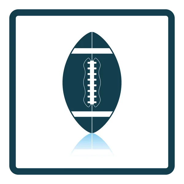 Icona Del Football Americano Progettazione Del Riflesso Ombra Illustrazione Vettoriale — Vettoriale Stock