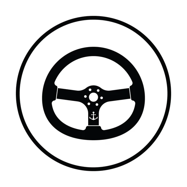 Icon Steering Wheel Thin Circle Design Vector Illustration — Stock Vector