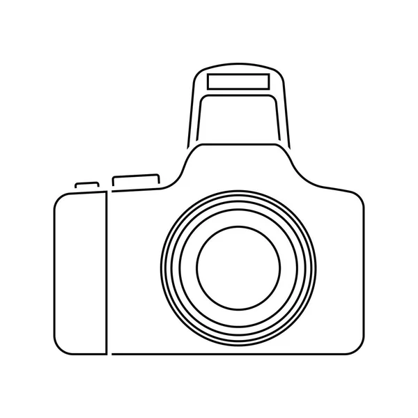 Ikona Kamery Foto Tenká Linie Design Vektorové Ilustrace — Stockový vektor