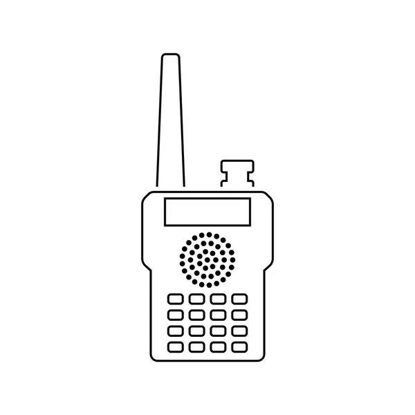 Tragbares Radio Symbol Dünnschichtgestaltung Vektorillustration — Stockvektor