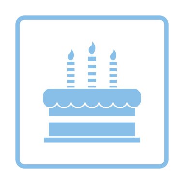 Parti pasta simgesi. Mavi gövde tasarımı. Vektör çizim.