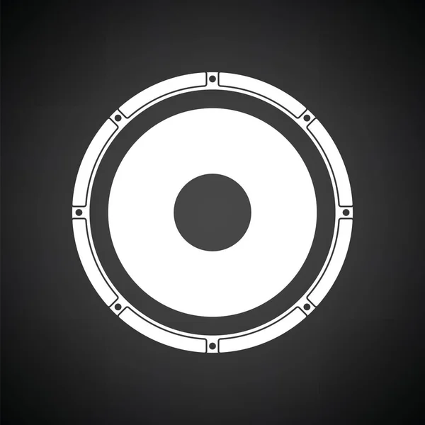 Lautsprechersymbol Schwarzer Hintergrund Mit Weißem Hintergrund Vektorillustration — Stockvektor