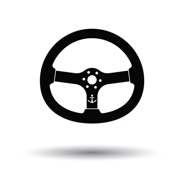 Icon Steering Wheel White Background Shadow Design Vector Illustration — Stock Vector