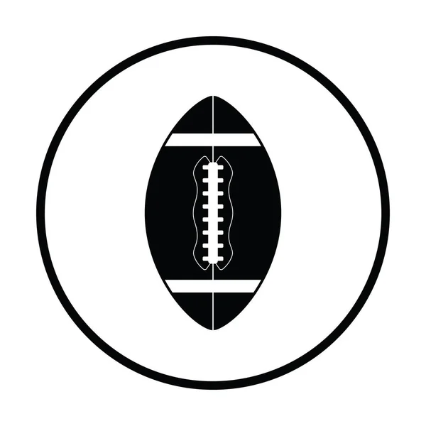 美式足球图标 薄的圆形设计 矢量图 — 图库矢量图片