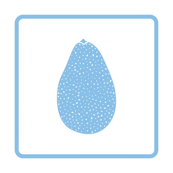 アボカドのアイコン ブルー フレーム デザイン ベクトル図 — ストックベクタ