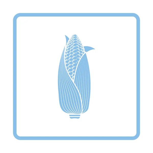 トウモロコシのアイコン ブルー フレーム デザイン ベクトル図 — ストックベクタ