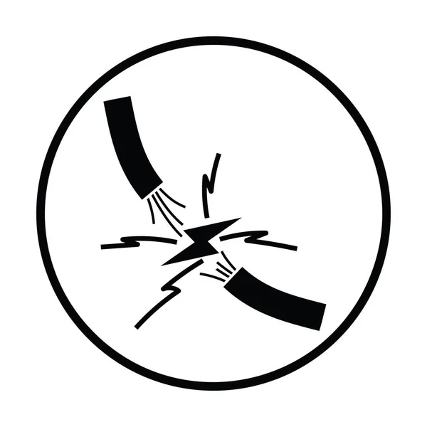 Symbol Für Draht Dünnkreis Design Vektorillustration — Stockvektor