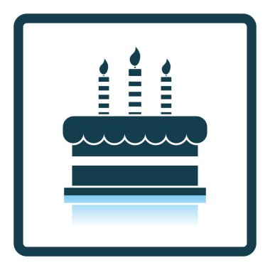 Parti pasta simgesi. Gölge yansıma tasarımı. Vektör çizim.