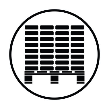 Simge inşaat palet. İnce daire tasarım. Vektör çizim.