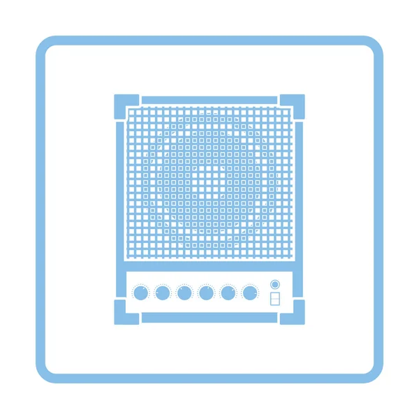 Ikonu Zvuku Monitoru Design Modrý Rámeček Vektorové Ilustrace — Stockový vektor