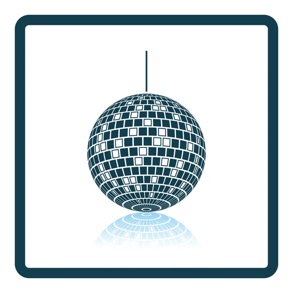 Icona Della Sfera Disco Party Progettazione Del Riflesso Ombra Illustrazione — Vettoriale Stock
