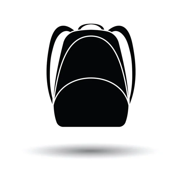 Значок Школьного Рюкзака Белый Фон Теневым Дизайном Векторная Иллюстрация — стоковый вектор