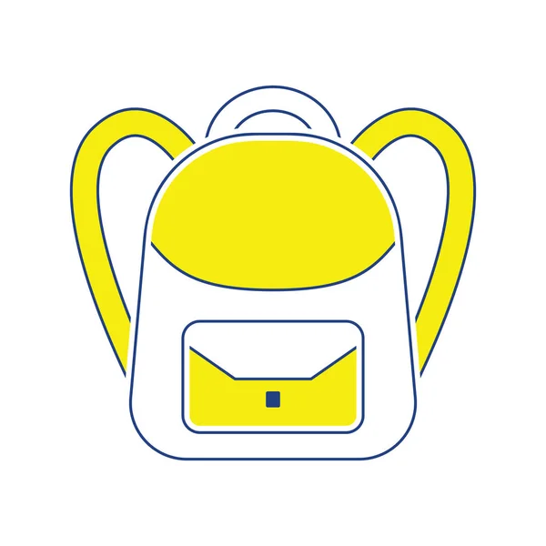 Ícone Mochila Escola Design Linha Fina Ilustração Vetorial —  Vetores de Stock