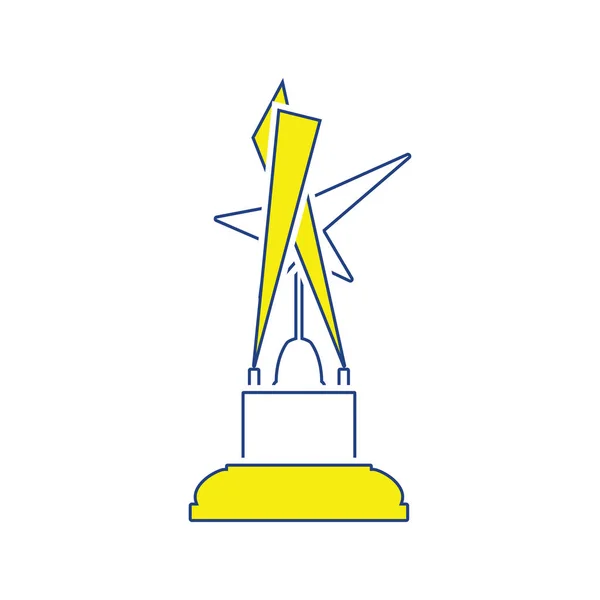 Cinema Award Pictogram Dunne Lijn Ontwerp Vectorillustratie — Stockvector