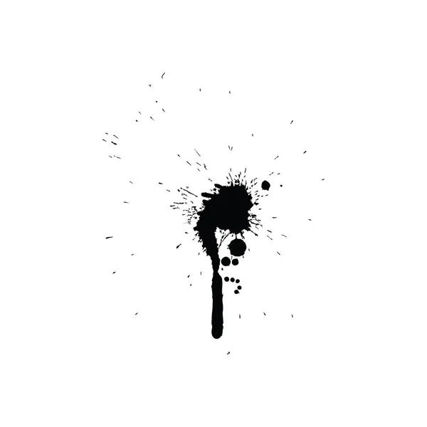 Abstrakte Grunge Kleckse Hintergrund Schwarz Auf Weiß Vektorillustration — Stockvektor