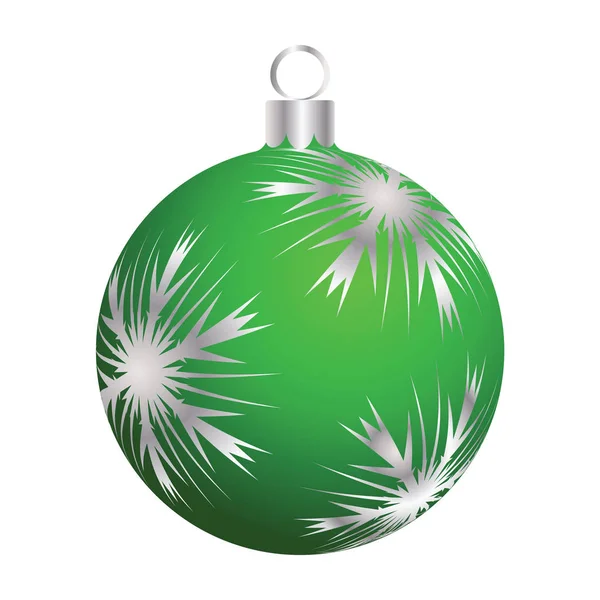Christmas New Year Ball Color White Vector Illustration — Stock Vector
