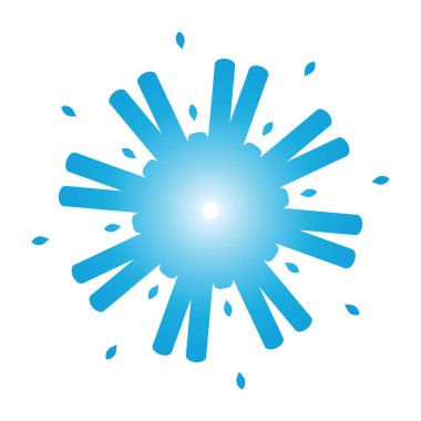 Kar tanesi süslü. Beyaz mavi. Vektör çizim.