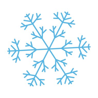 Kar tanesi süslü. Beyaz mavi. Vektör çizim.