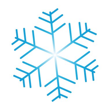Kar tanesi süslü. Beyaz mavi. Vektör çizim.