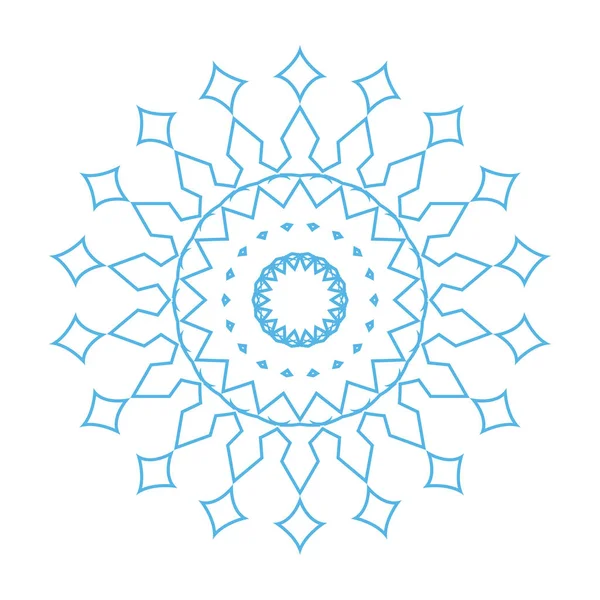 Copo Nieve Adornado Azul Sobre Blanco Ilustración Vectorial — Archivo Imágenes Vectoriales