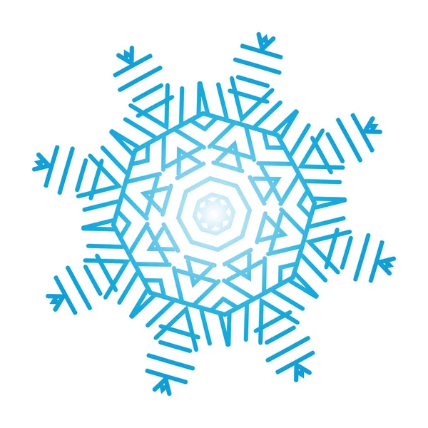 Copo Nieve Adornado Azul Sobre Blanco Ilustración Vectorial — Archivo Imágenes Vectoriales