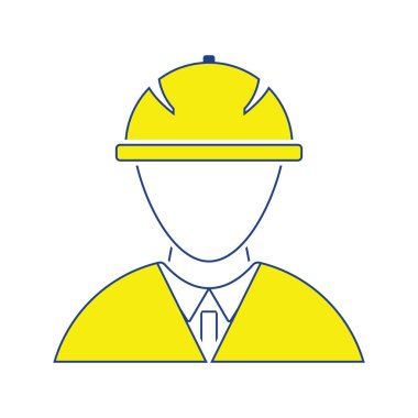 İnşaat işçisi kask kafasından simgesi