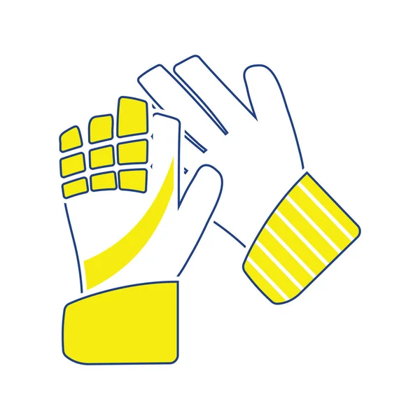 Icoon van voetbal keeper handschoenen — Stockvector