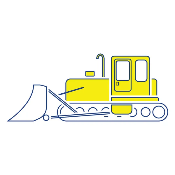 Pictogram voor bouw bulldozer — Stockvector