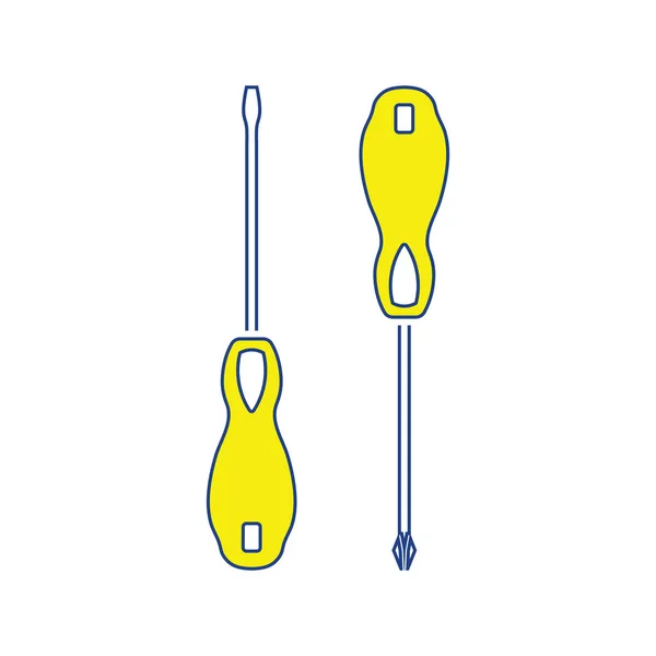 Icono del destornillador — Vector de stock