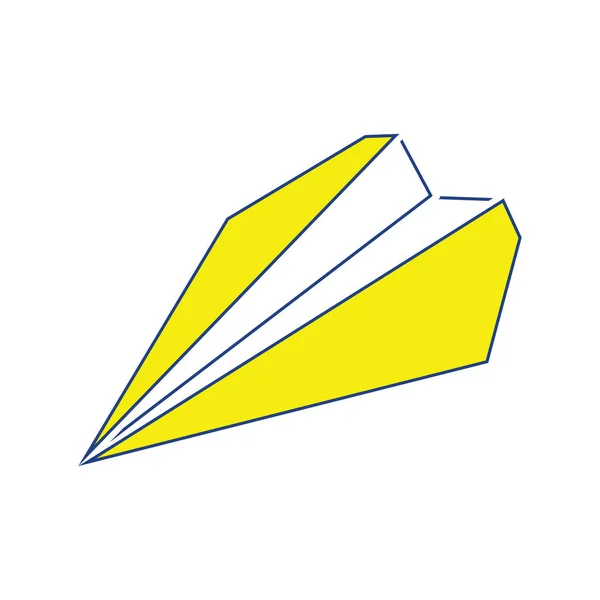 Ícone de avião de papel — Vetor de Stock