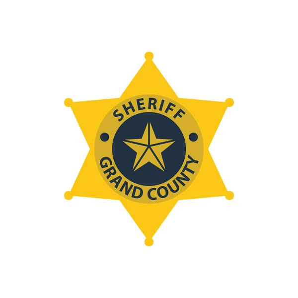 Ikona odznak šerifa — Stockový vektor