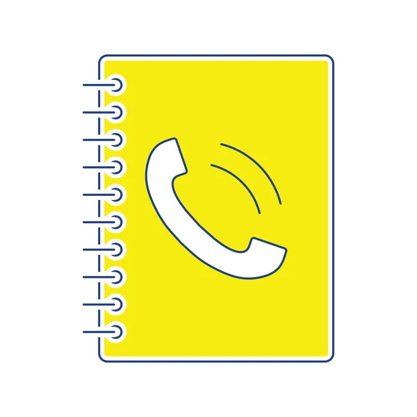 Pictogram telefoonboek — Stockvector