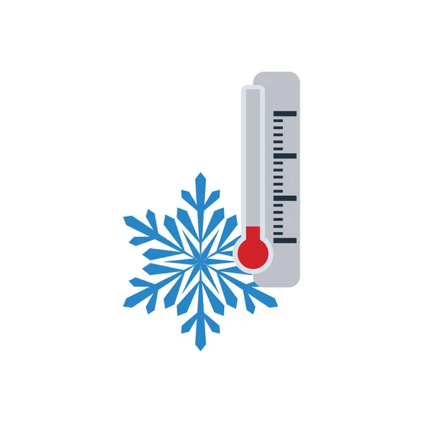 Icono frío invierno — Vector de stock