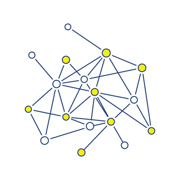 Ícone de rede de conexão — Vetor de Stock