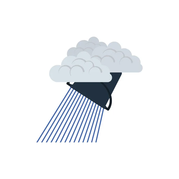 Rainfall like from bucket icon — Stock Vector