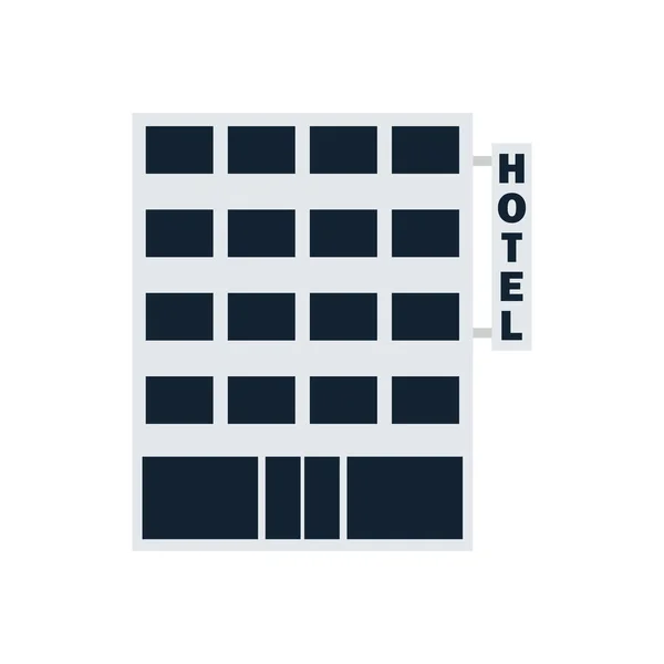 Icono del edificio del hotel — Vector de stock