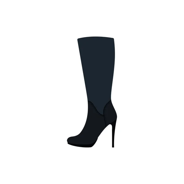 Autunno donna tacco alto boot icon — Vettoriale Stock