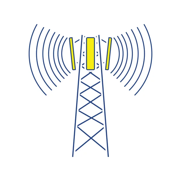 Ícone de antena de radiodifusão celular —  Vetores de Stock