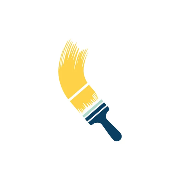 Paint Brush Icon Flat Color Design Vector Illustration — Stock Vector