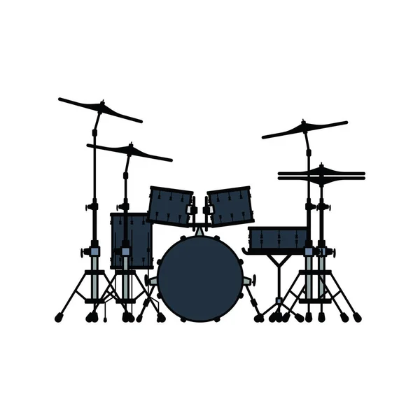Drum set icon — Stock Vector