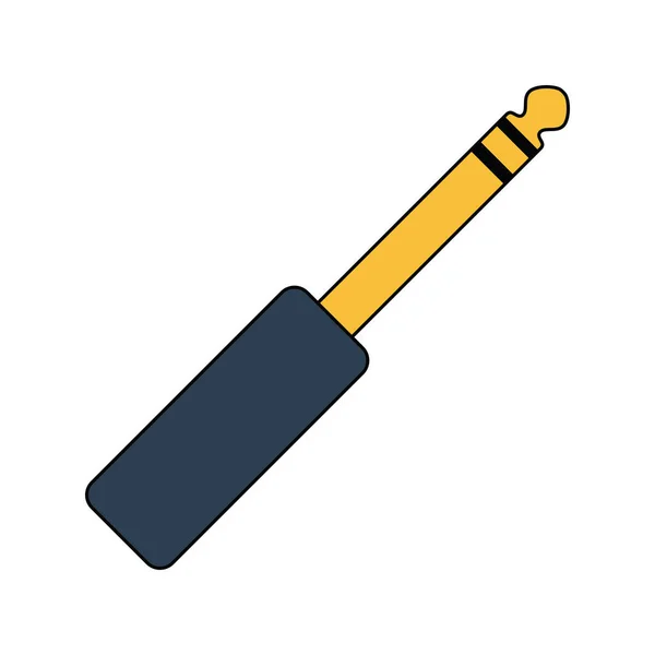 Muziek jack plug-in pictogram — Stockvector