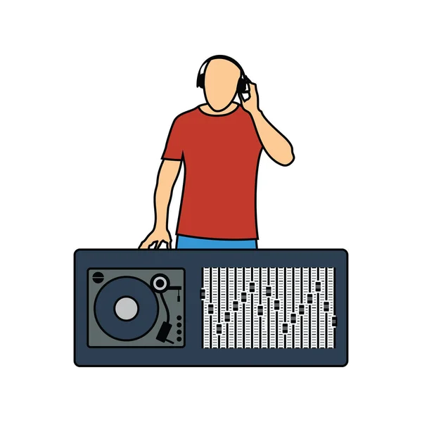 DJ-pictogram — Stockvector