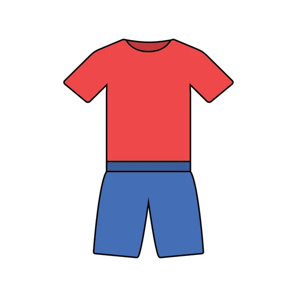 피트 니스 유니폼의 평면 디자인 아이콘 — 스톡 벡터
