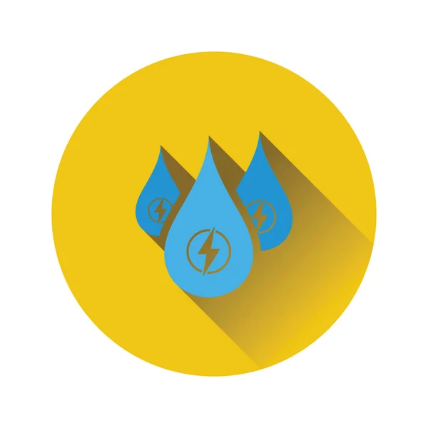 Waterkracht energie druppels pictogram — Stockvector