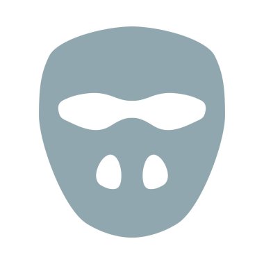 Kriket maskesi ikonu. Düz renk şablon tasarımı. Vektör illüstrasyonu.