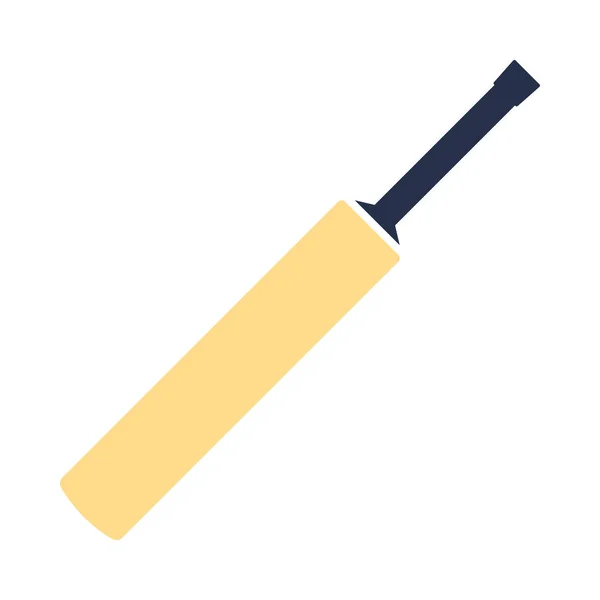 Cricket Bat Icon Flat Color Stencil Design Vector Illustration — Stock Vector