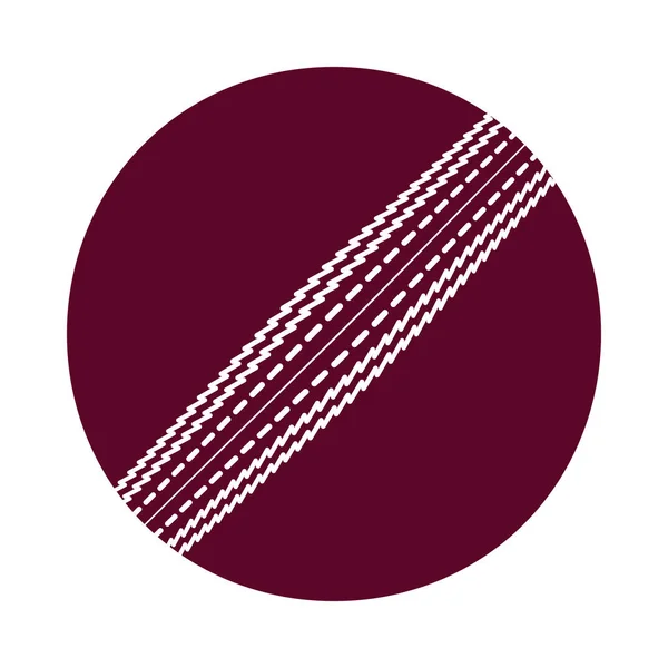 Kriket Topu Ikonu Düz Renk Şablon Tasarımı Vektör Illüstrasyonu — Stok Vektör