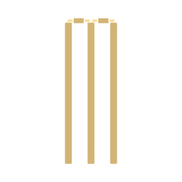 Cricket Ikone Flachfarbiges Schablonendesign Vektorillustration — Stockvektor