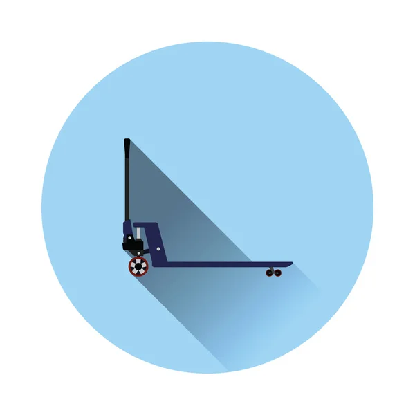 Значок Гидравлической Тележки Плоский Цвет Теневым Дизайном Векторная Иллюстрация — стоковый вектор